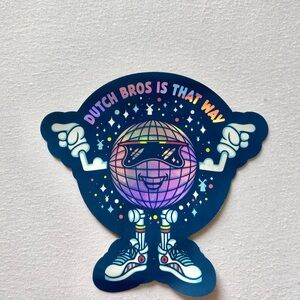 Dutch Bros is That Way sticker